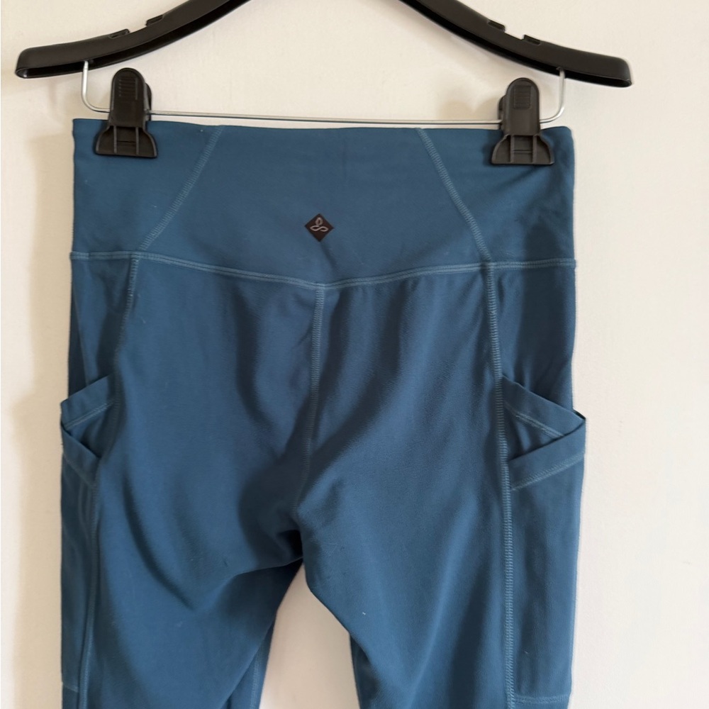 Prana Teal Electa Full Length Side Pocket Leggings size Small EUC - Picture 6 of 7